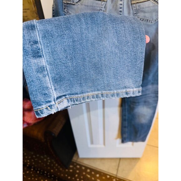 Ariat M4 Low Rise Straight Leg Fit Denim Distressed Jeans 35x36 Western Cowboy - Picture 10 of 11